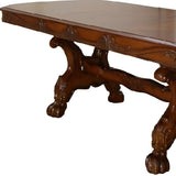 46" Dark Brown Solid Wood Dining Table