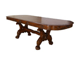 46" Dark Brown Solid Wood Dining Table