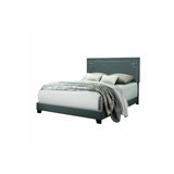 Contemporary Gray Upholstered King Size Bed