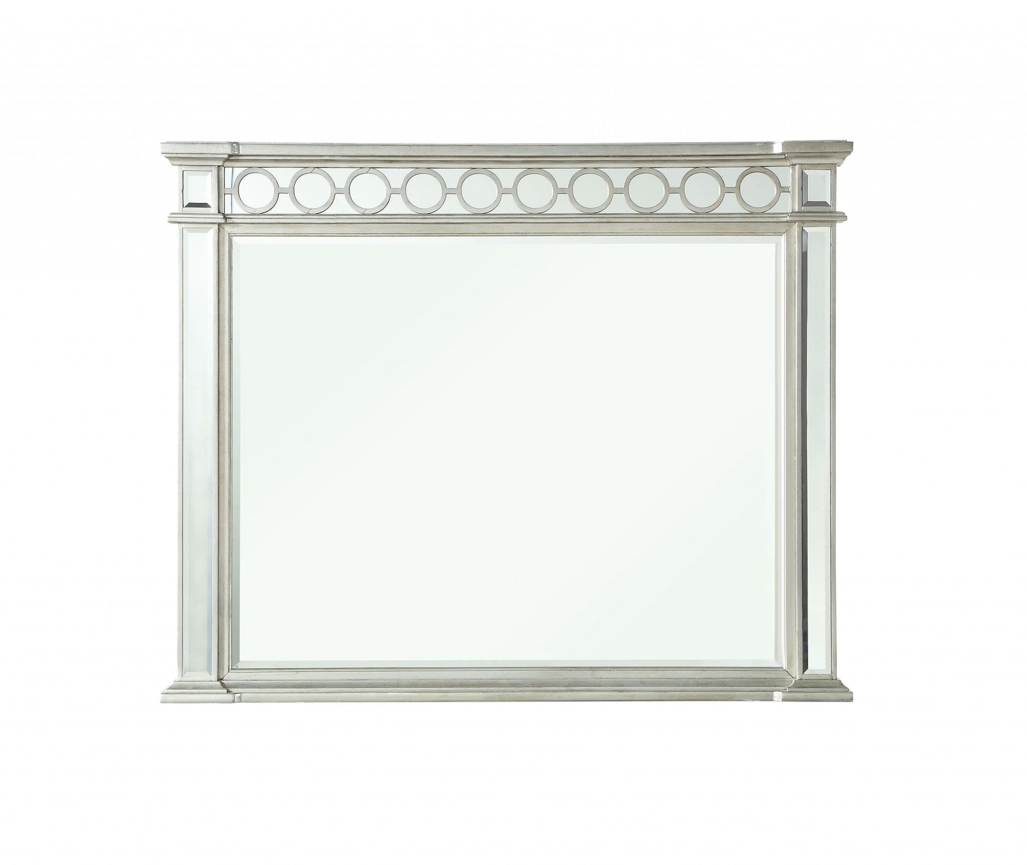 42" Silver Framed Dresser Mirror