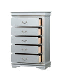 18" White Solid Wood Five Drawer Lingerie Chest