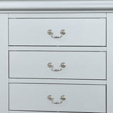 18" White Solid Wood Five Drawer Lingerie Chest