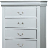 18" White Solid Wood Five Drawer Lingerie Chest