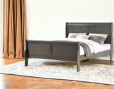 Dark Gray King Sleigh Bed