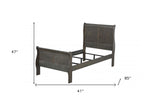 Dark Gray King Sleigh Bed