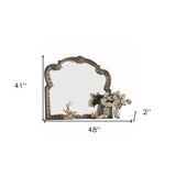 41" Champagne Irregular Framed Accent Mirror