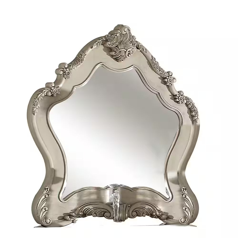 Simple Platinum Wooden Mirror
