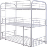 42" X 79" X 74" Gunmetal Metal Triple Bunk Bed - Twin