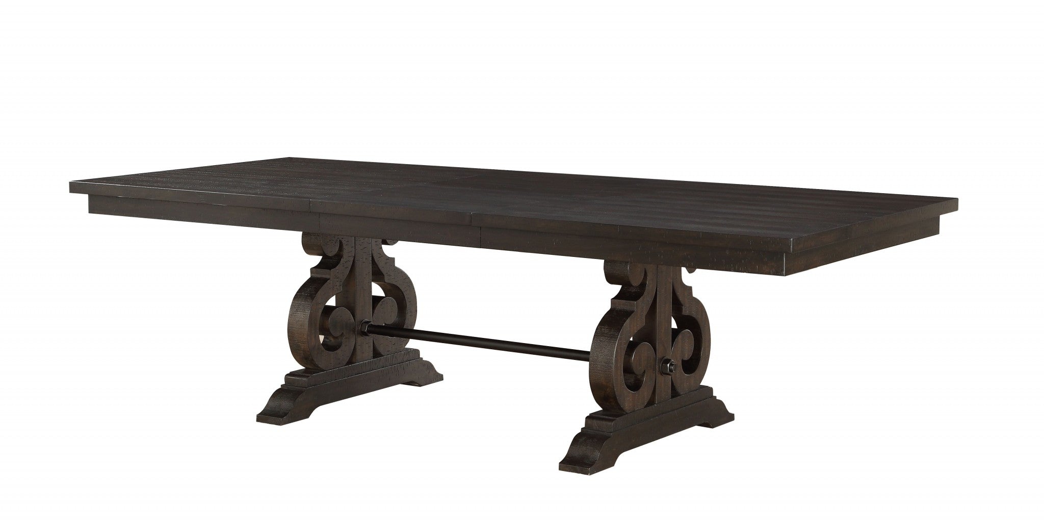 45" Brown Solid Wood Dining Table