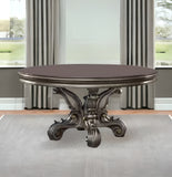 60" Gray Solid Wood Dining Table