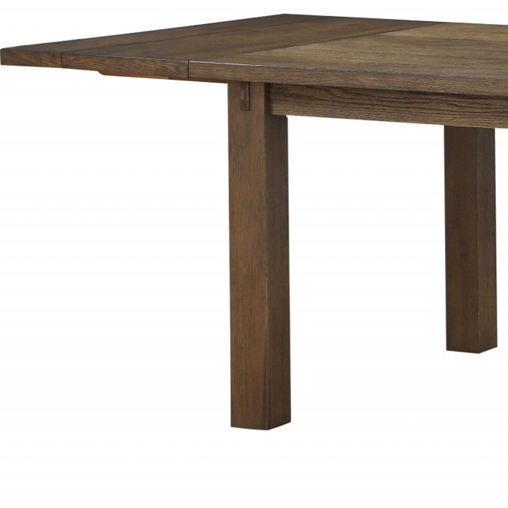 42" Brown Solid Wood Dining Table