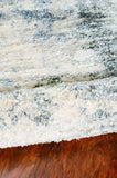 8'X10' Ivory Blue Machine Woven Abstract Indoor Area Rug