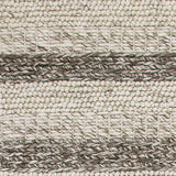 5'X7' Grey White Hand Woven Knobby Stripes Indoor Area Rug