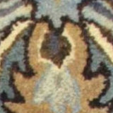 7' Midnight Blue Hand Tufted Wool Traditional Floral Indoor Runner Rug