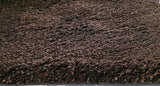 8' Espresso Brown Round Indoor Shag Rug