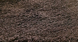 8' Espresso Brown Round Indoor Shag Rug