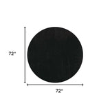 8' Espresso Brown Round Indoor Shag Rug