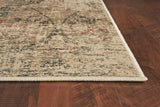 7' Round Champagne Abstract Indoor Area Rug