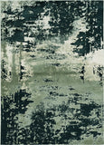 7' X 10'  Polyester Silver Charcoal Area Rug
