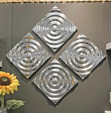 1.5" X 19.5" X 19.5" Buffed Large Rippled Wall Tile