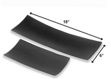 6" X 18" X 2" Black Long Trays Set Of 2