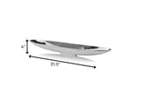 32" Contempo Shiny Silver Long Boat Tray