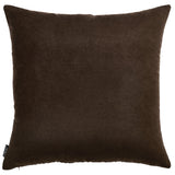 Set Of Two 18 X 18 Brown Solid Color Zippered Polyester Throw Pillow Cover