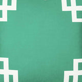 Grass Green And White Geometric Decorative Throw Pillow Cover