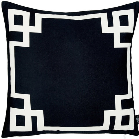 Black And White Geometric Decorative Throw Pillow Cover