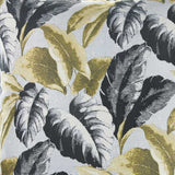 Black White Celadon Tropical Leaf Decorative Throw Pillow Cover