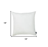 Set Of 2 Bright White Brushed Twill Decorative Throw Pillow Covers