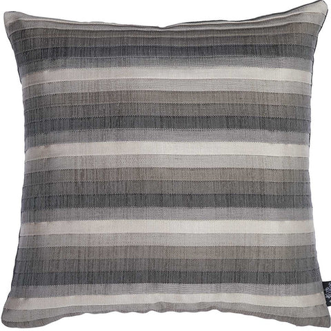 Gray Taupe And White Stripe Decorative Throw Pillow Cover