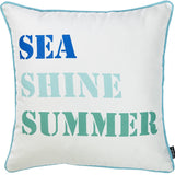 Sea Shine Summer Decorative Throw Pillow Cover