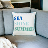 Sea Shine Summer Decorative Throw Pillow Cover