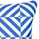 Blue And White Geometric Squares Decorative Throw Pillow Cover