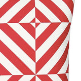 Red And White Geometric Squares Decorative Throw Pillow Cover