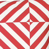 Red And White Geometric Squares Decorative Throw Pillow Cover