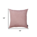 Set Of 2 Mauve Pink Brushed Twill Decorative Throw Pillow Covers