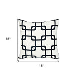 Black And White Geometric Squares Decorative Throw Pillow Cover