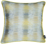 Yellow And Gray Blurred Lines Decorative Throw Pillow Cover