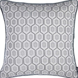 Grey Jacquard Circle Decorative Throw Pillow Cover