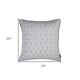 Grey Jacquard Circle Decorative Throw Pillow Cover