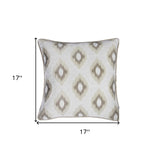 Neutral Browns Ikat Decorative Throw Pillow Cover