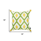 Lemon And Lime Geo Decorative Throw Pillow Cover