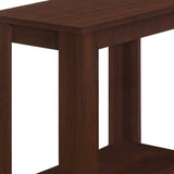 22" Brown End Table With Shelf