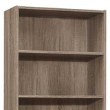 71" Taupe Wood Adjustable Bookcase