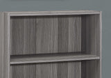 36" Gray Wood Adjustable Bookcase