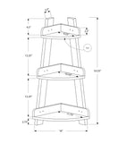 13" X 16" X 33.25" White Particle Board Hollow Core  Corner Shelf