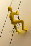 6" Yellow Unique Climbing Man With Rope Wall Art