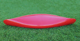 26.5" X 117" X 20" Red Wooden Canoe With Ribs Curved Bow